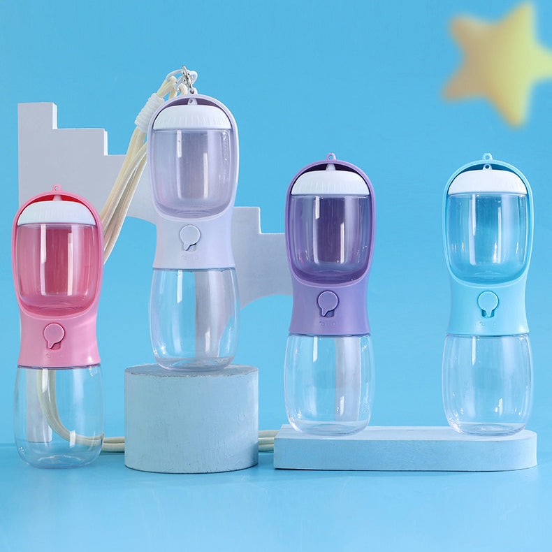 The Trail Flask – Portable 2-In-1 Pet Water & Food Bottle.
