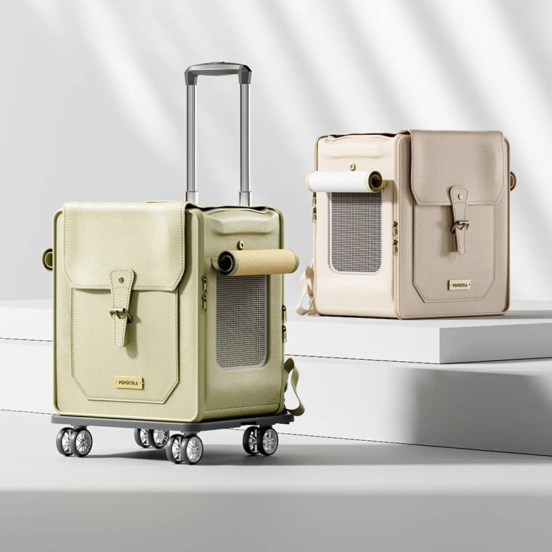 The Roll & Roam – Spacious 2-In-1 Pet Carrier Backpack & Trolley.