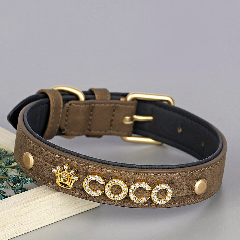 The Rhinestone Letter Pet Collar – Personalized DIY Dog Collar
