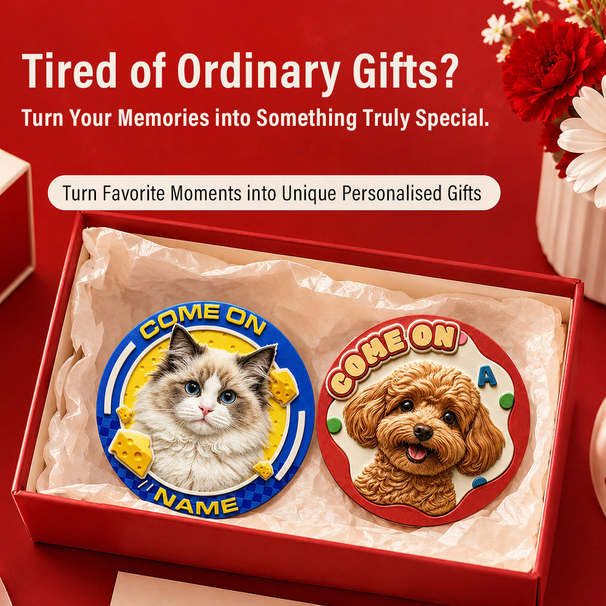 The Painted Relief – Custom Hand-Painted 3D Pet Fridge Magnet.