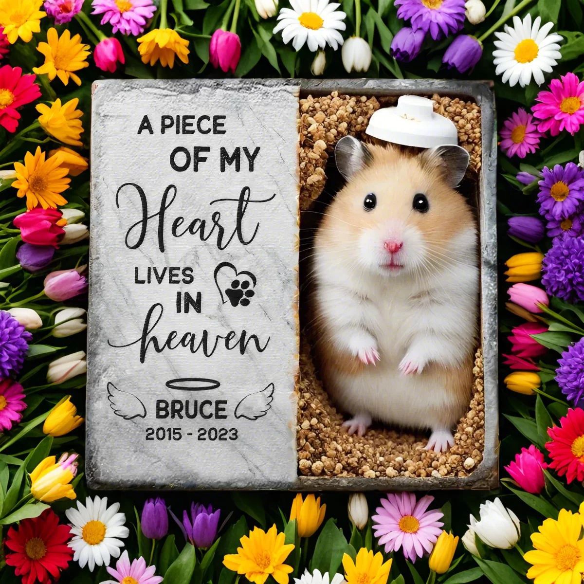 The Slate Memorial – Custom Engraved Pet Garden Stone