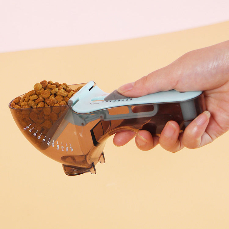 The Portion Scoop – Adjustable Pet Food Measuring Scoop With Scale.