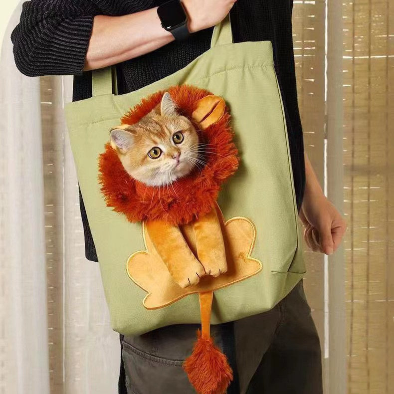 The Lion Cub – Cat & Small Dog Carrier With Head-Out Design.