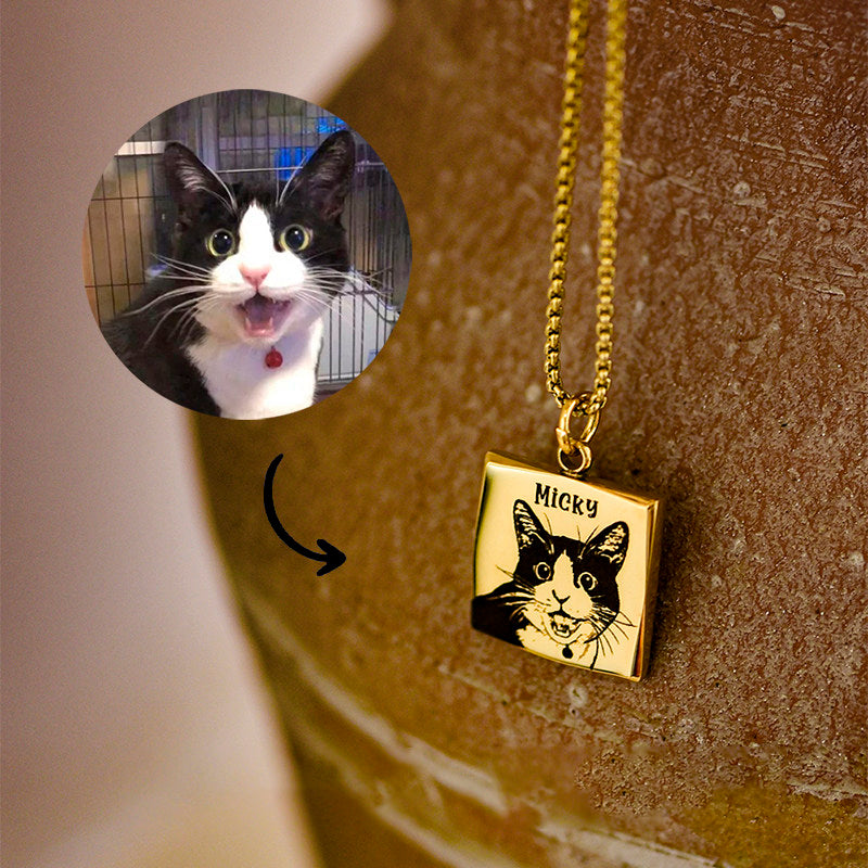 The Titanium Keepsake – Custom Pet Photo Pendant Necklace