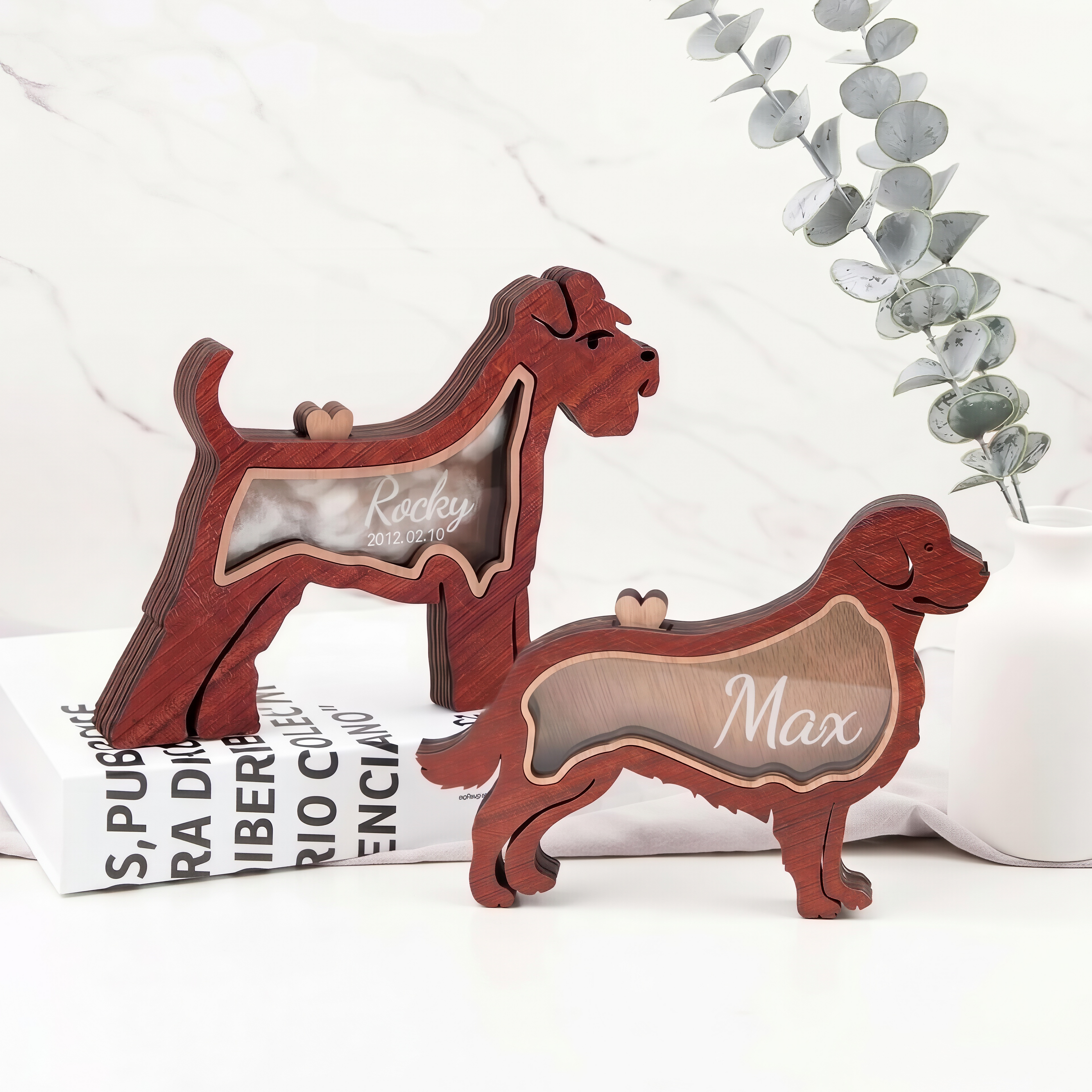 The Wooden Pet Hair Keepsake Box-Personalized Dog & Cat Fur Memory Box