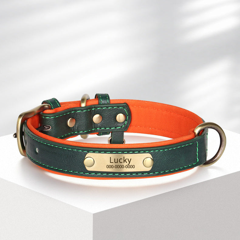 The Classic Neck – Personalized Leather Dog Collar