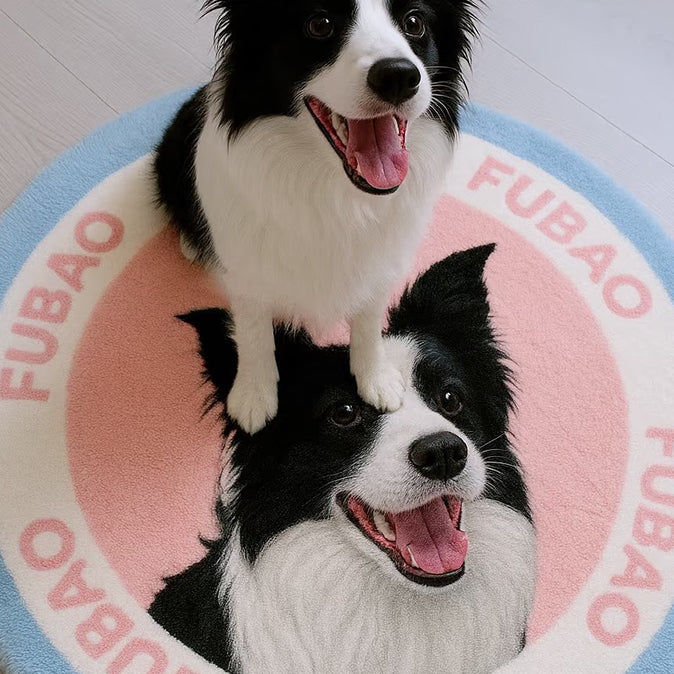 The Personalized Pet Rug Bed:Washable Custom Cozy Floor Mat