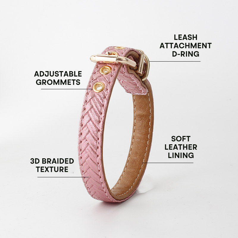 The Gentle Fit – Custom Engraved Leather Dog Collar