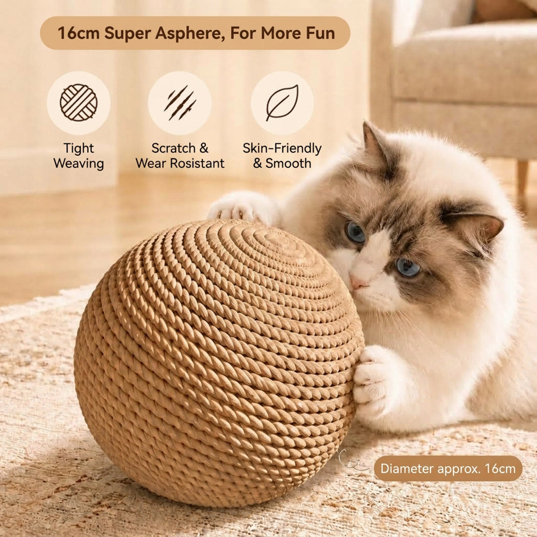 The Toy Ball–Extra-Large Sisal Chew Self-Play Fun