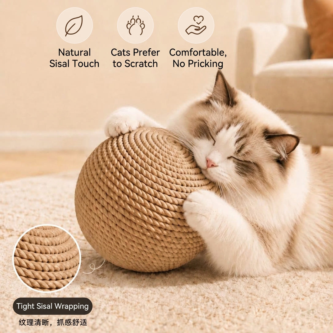 The Toy Ball–Extra-Large Sisal Chew Self-Play Fun