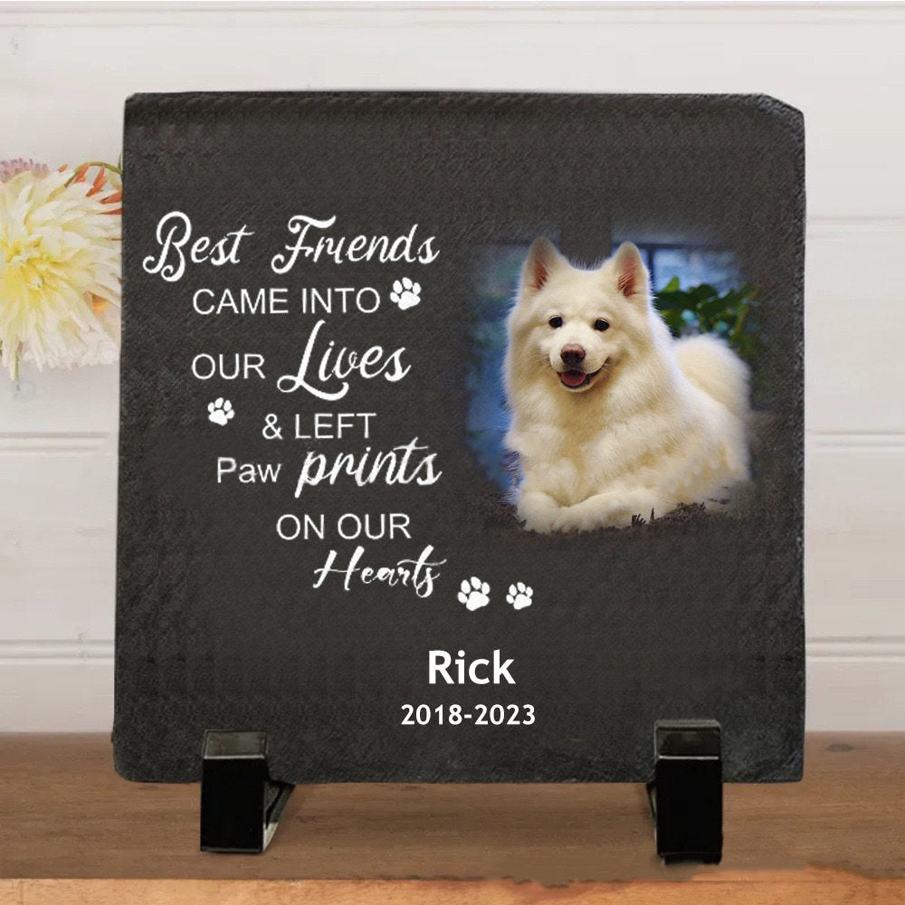 The Slate Memorial – Custom Engraved Pet Garden Stone