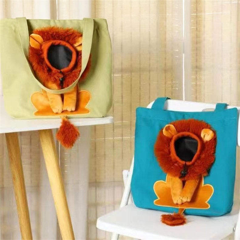 The Lion Cub – Cat & Small Dog Carrier With Head-Out Design.