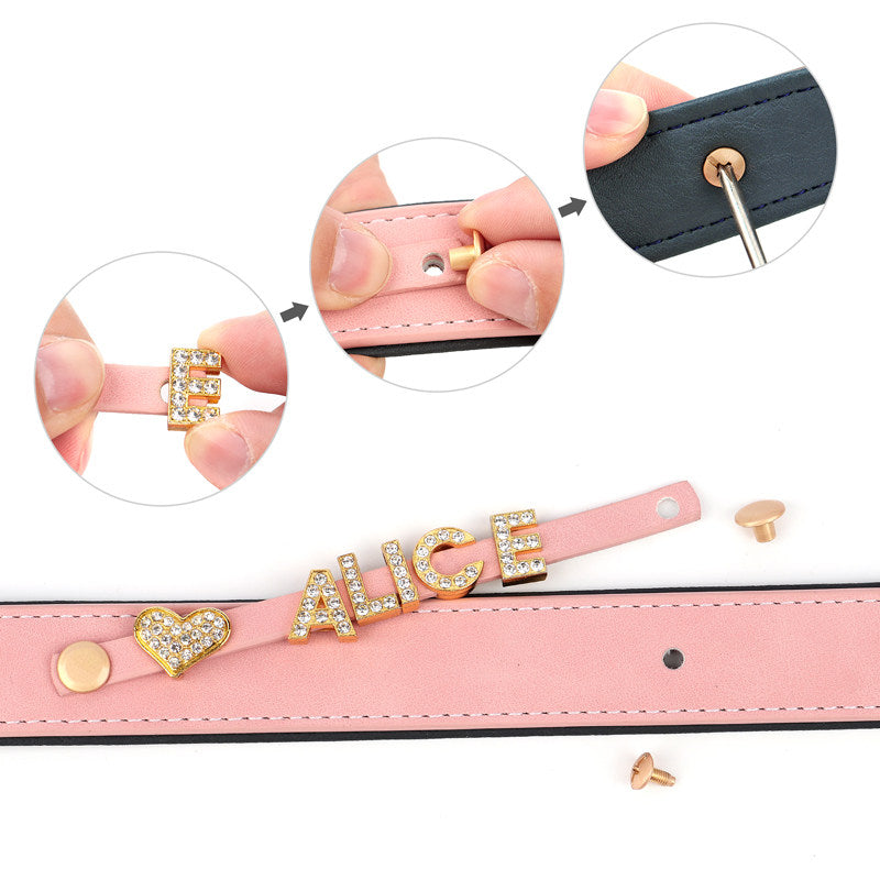 The Rhinestone Letter Pet Collar – Personalized DIY Dog Collar