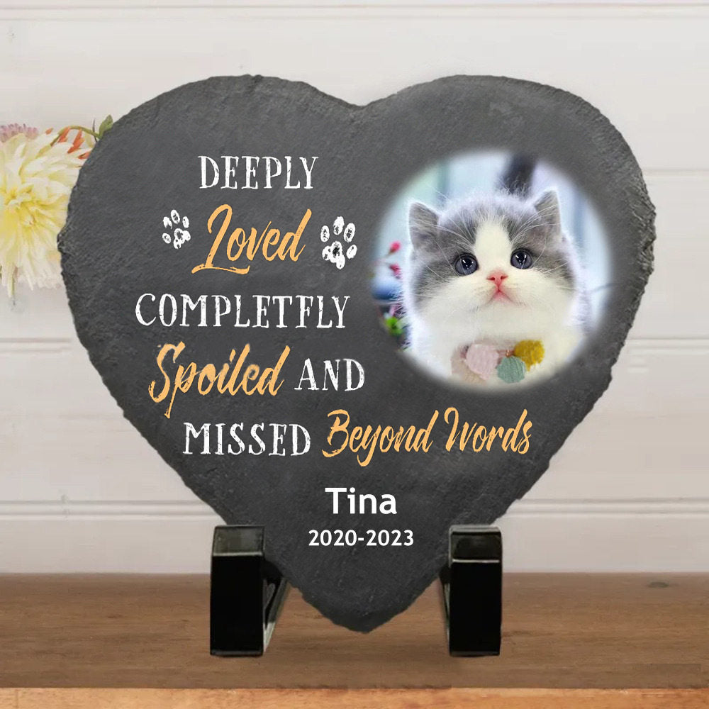 The Slate Memorial – Custom Engraved Pet Garden Stone
