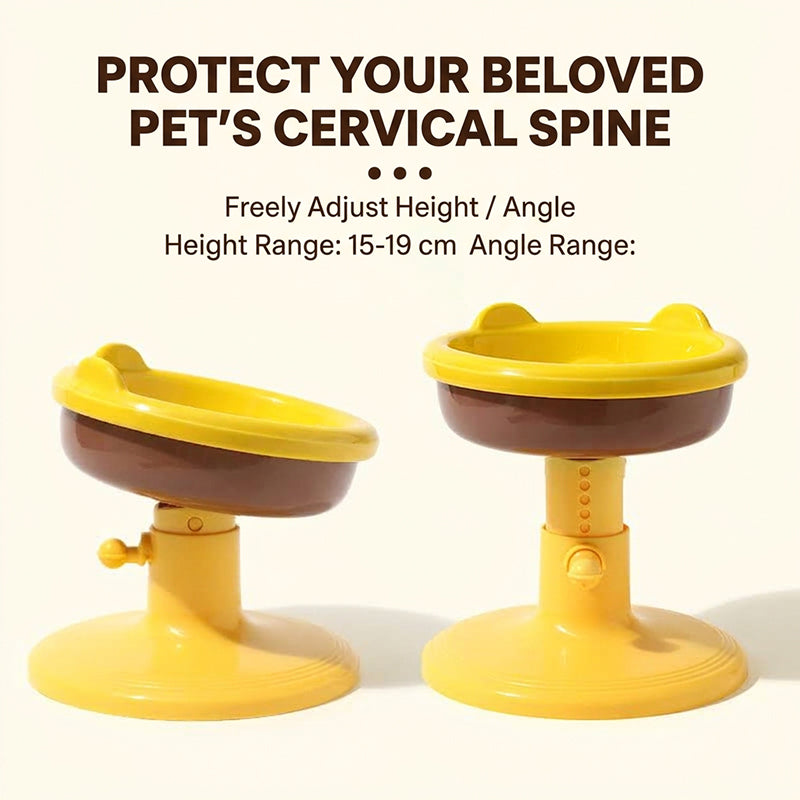 The Ergo Bowl – Adjustable Ceramic Pet Bowl, Anti-Tip & Neck-Friendly.