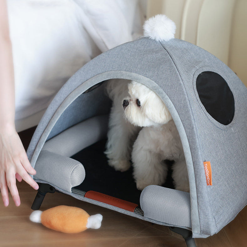 The Foldable Pet Tent Bed-Detachable Moisture-Resistant Dog House