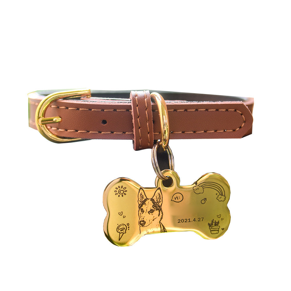 The Engraved Pet Collar ID Tag-Engraved Nameplate for Cats & Small Dogs
