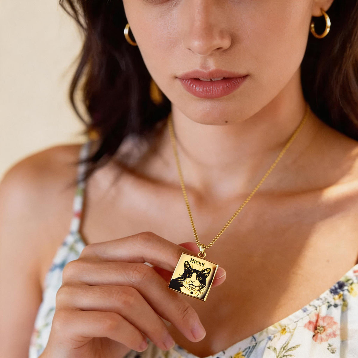 The Titanium Keepsake – Custom Pet Photo Pendant Necklace