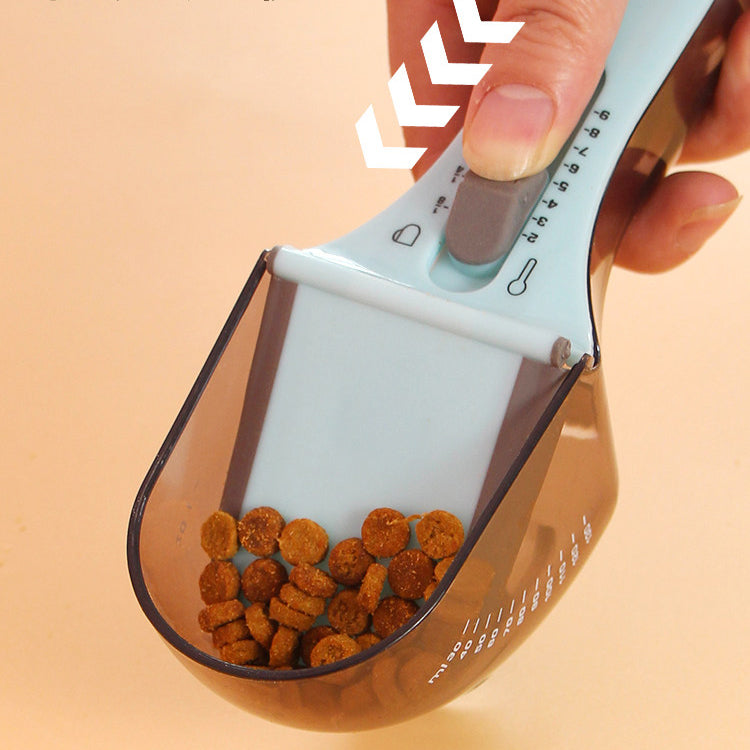 The Portion Scoop – Adjustable Pet Food Measuring Scoop With Scale.