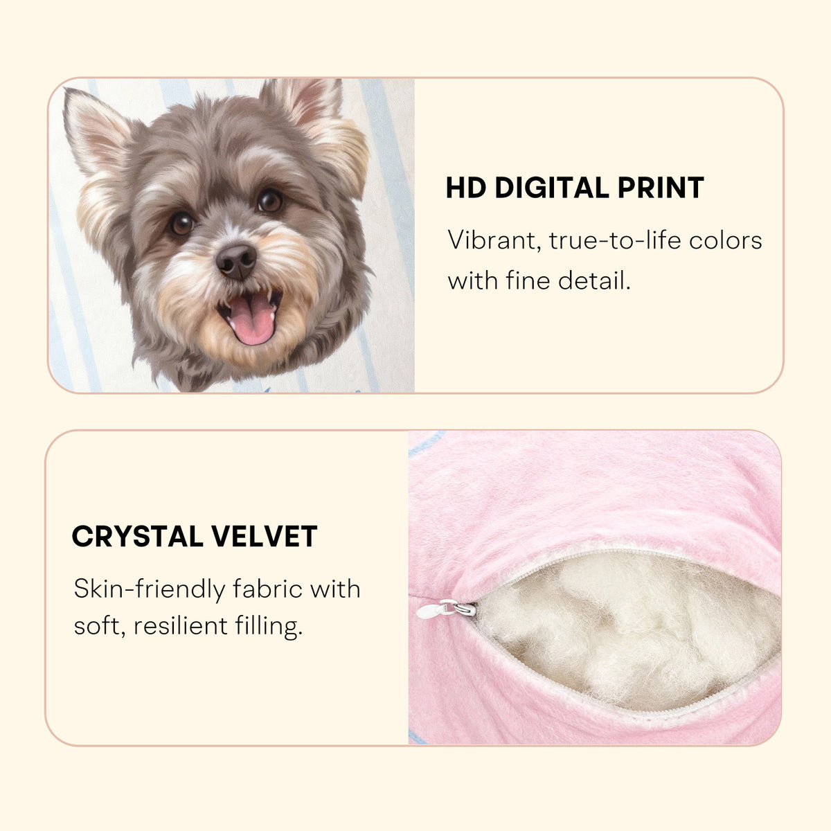 The Memory Hug – Custom Pet Portrait Pillow