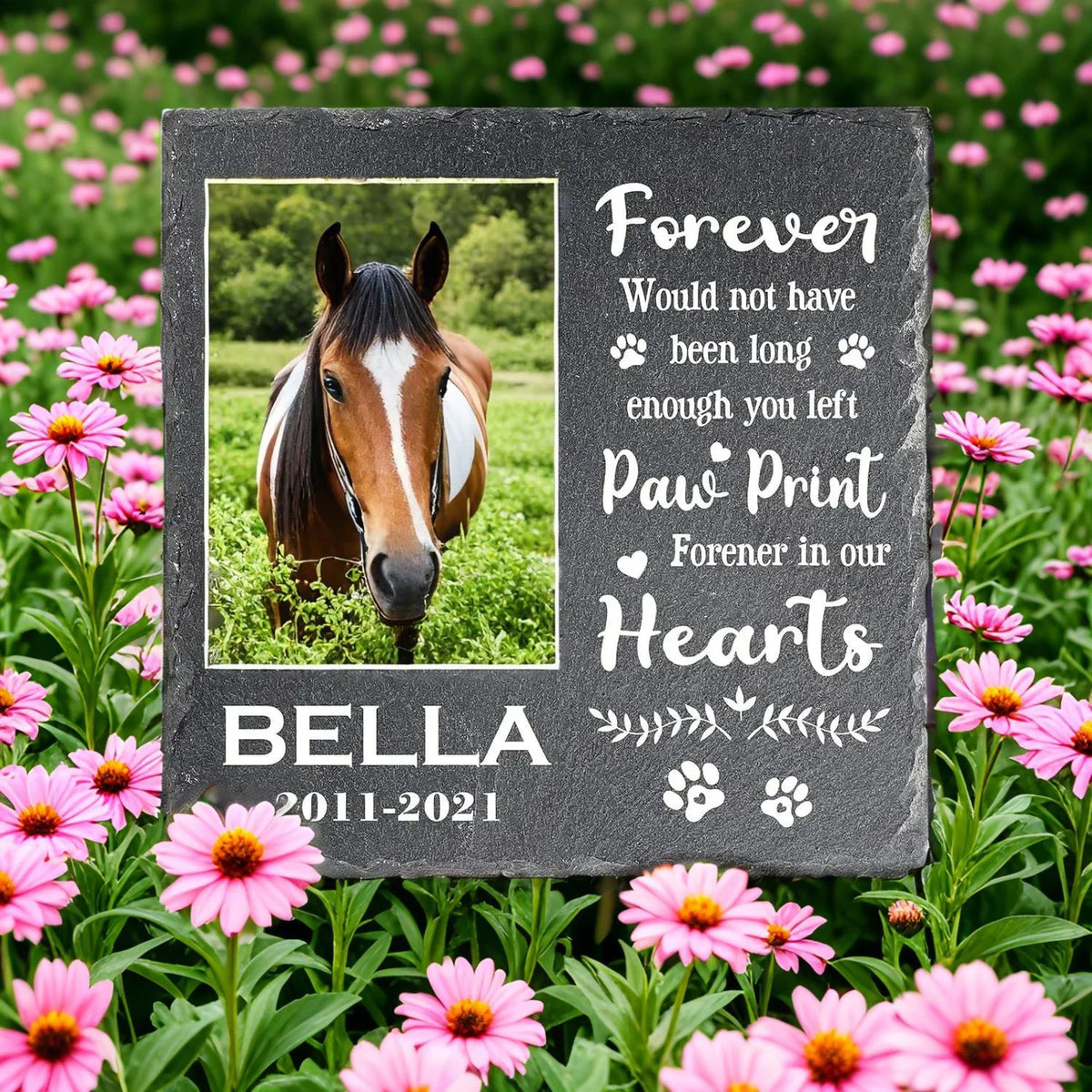 The Slate Memorial – Custom Engraved Pet Garden Stone