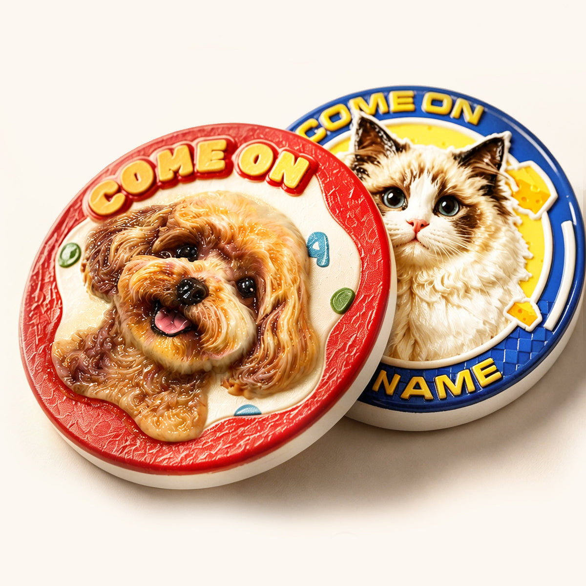 The Painted Relief – Custom Hand-Painted 3D Pet Fridge Magnet.