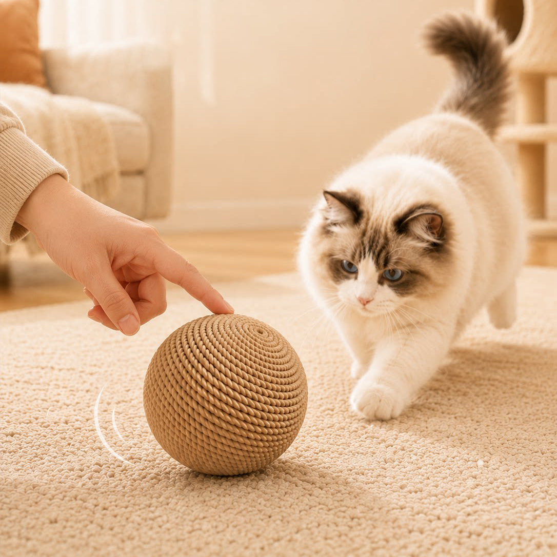 The Toy Ball–Extra-Large Sisal Chew Self-Play Fun