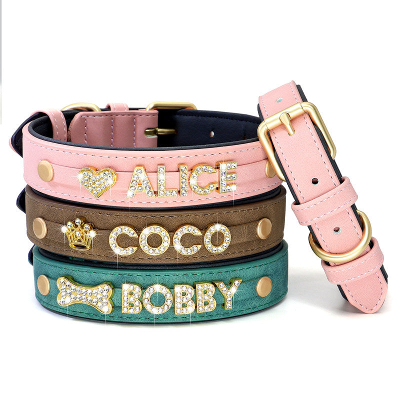 The Rhinestone Letter Pet Collar – Personalized DIY Dog Collar