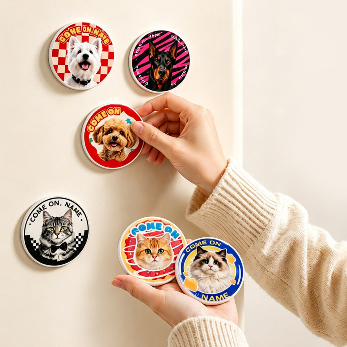 The Painted Relief – Custom Hand-Painted 3D Pet Fridge Magnet.