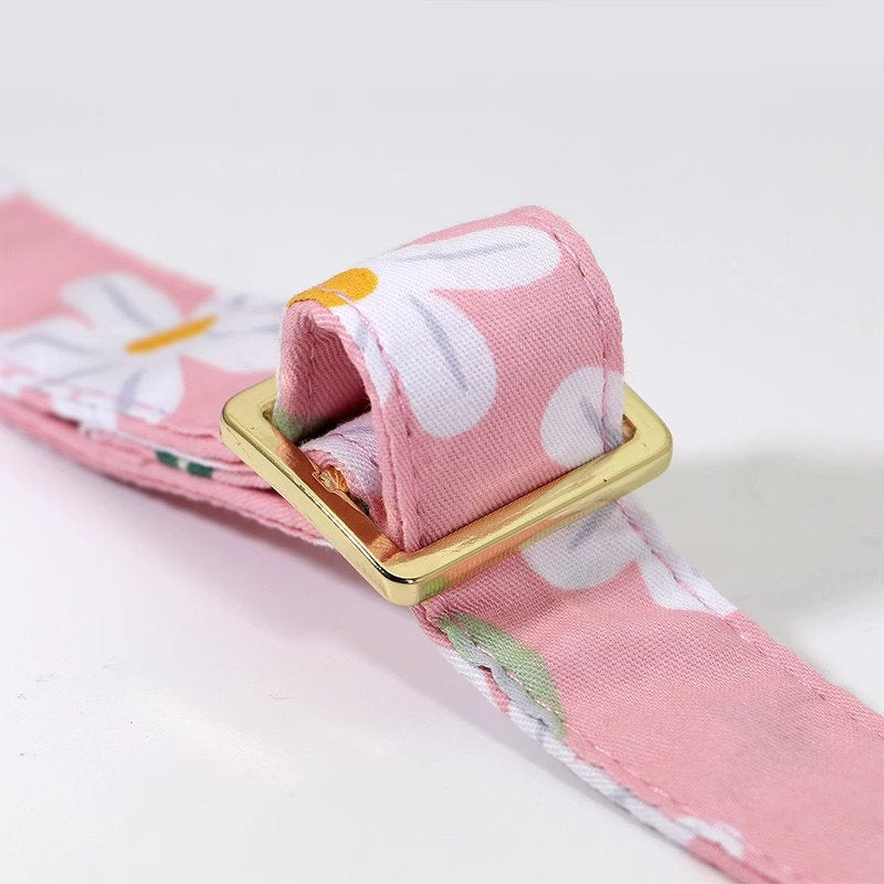 The Pet Collar & Leash Set-Custom Engraved Daisy for Small Dogs