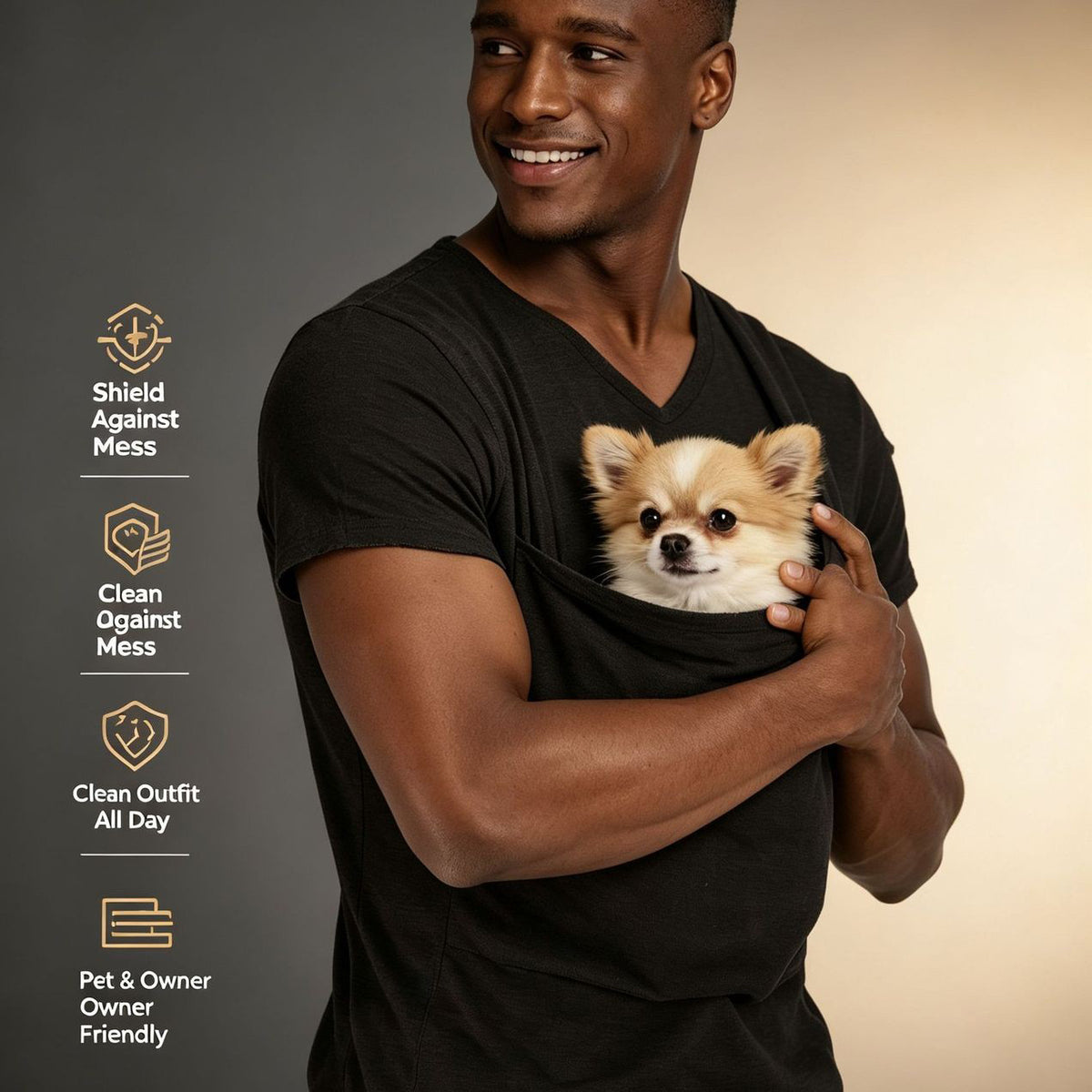 The Pocket Pet – Wearable Pet Pouch T-Shirt For Cats & Dogs.