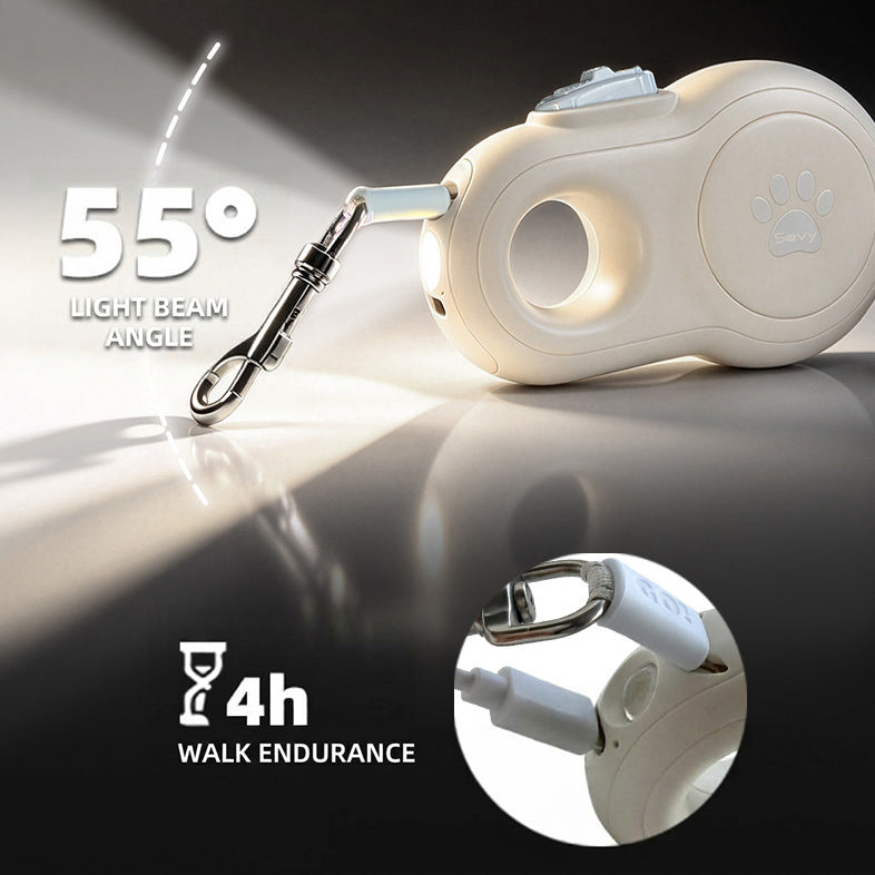 The Glow Leash – LED Retractable Anti-Pull Leash For Small/Medium Dogs.