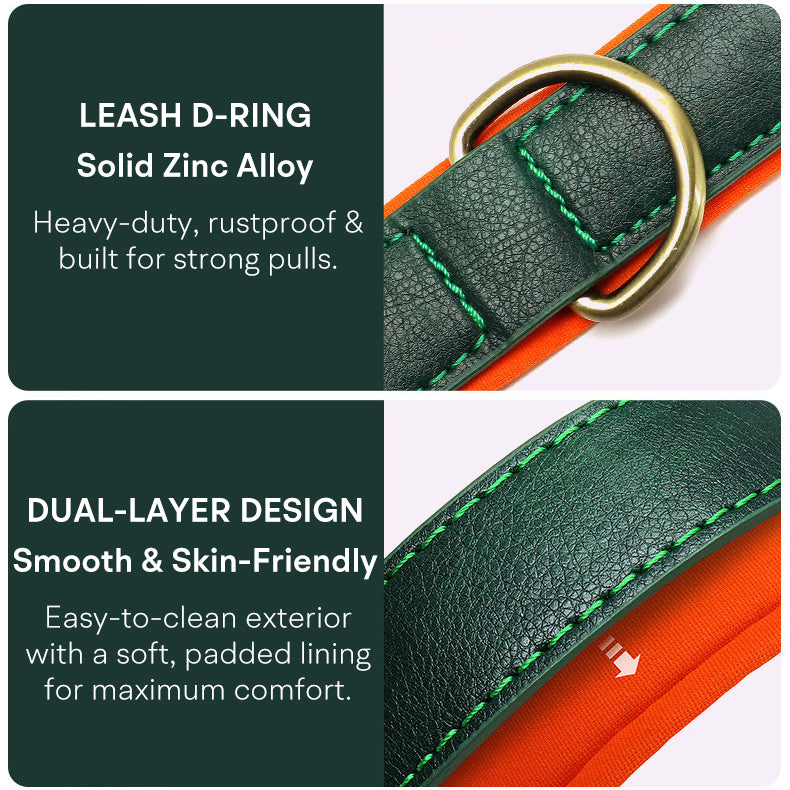 The Classic Neck – Personalized Leather Dog Collar