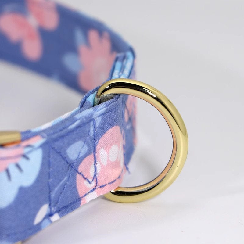 The Pet Collar & Leash Set-Custom Engraved Daisy for Small Dogs