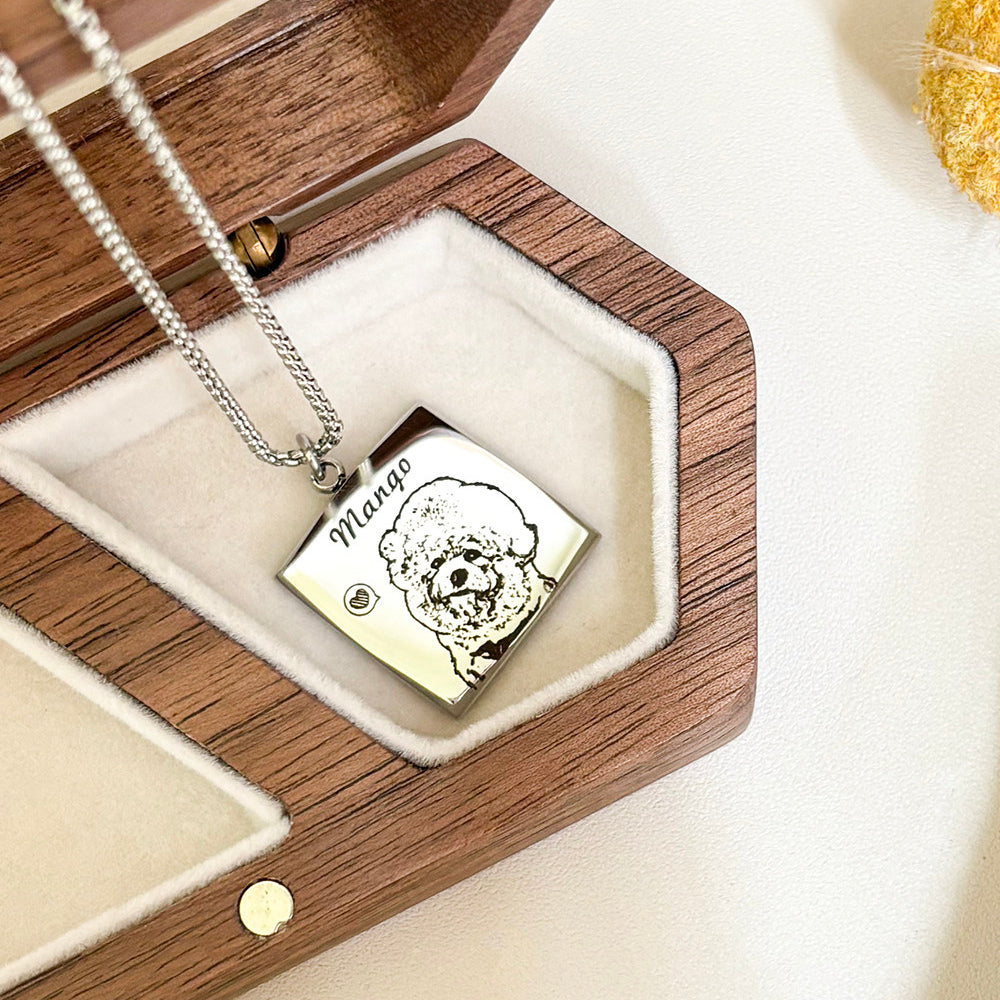 The Titanium Keepsake – Custom Pet Photo Pendant Necklace
