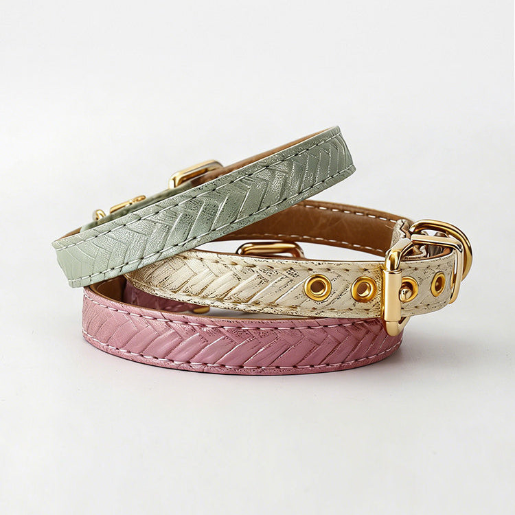 The Gentle Fit – Custom Engraved Leather Dog Collar