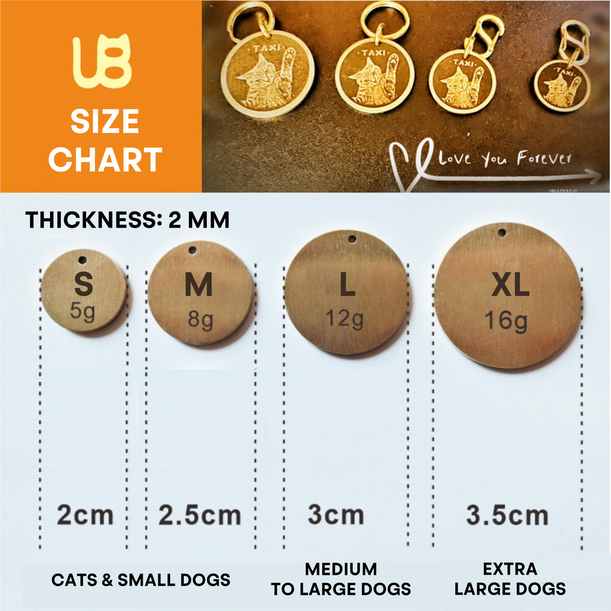The Memorial Pet Tag:Custom Deep Brass Anti-Lost Keychain