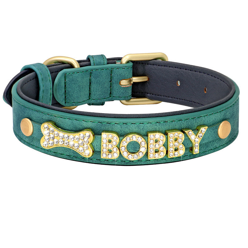 The Rhinestone Letter Pet Collar – Personalized DIY Dog Collar