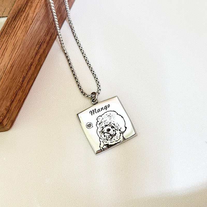 The Titanium Keepsake – Custom Pet Photo Pendant Necklace