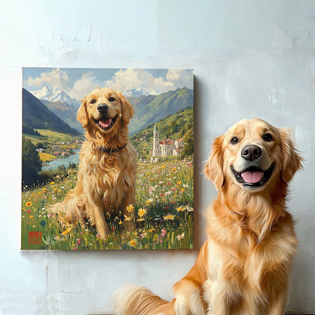 The Painted Bond – Custom Pet Oil Portrait