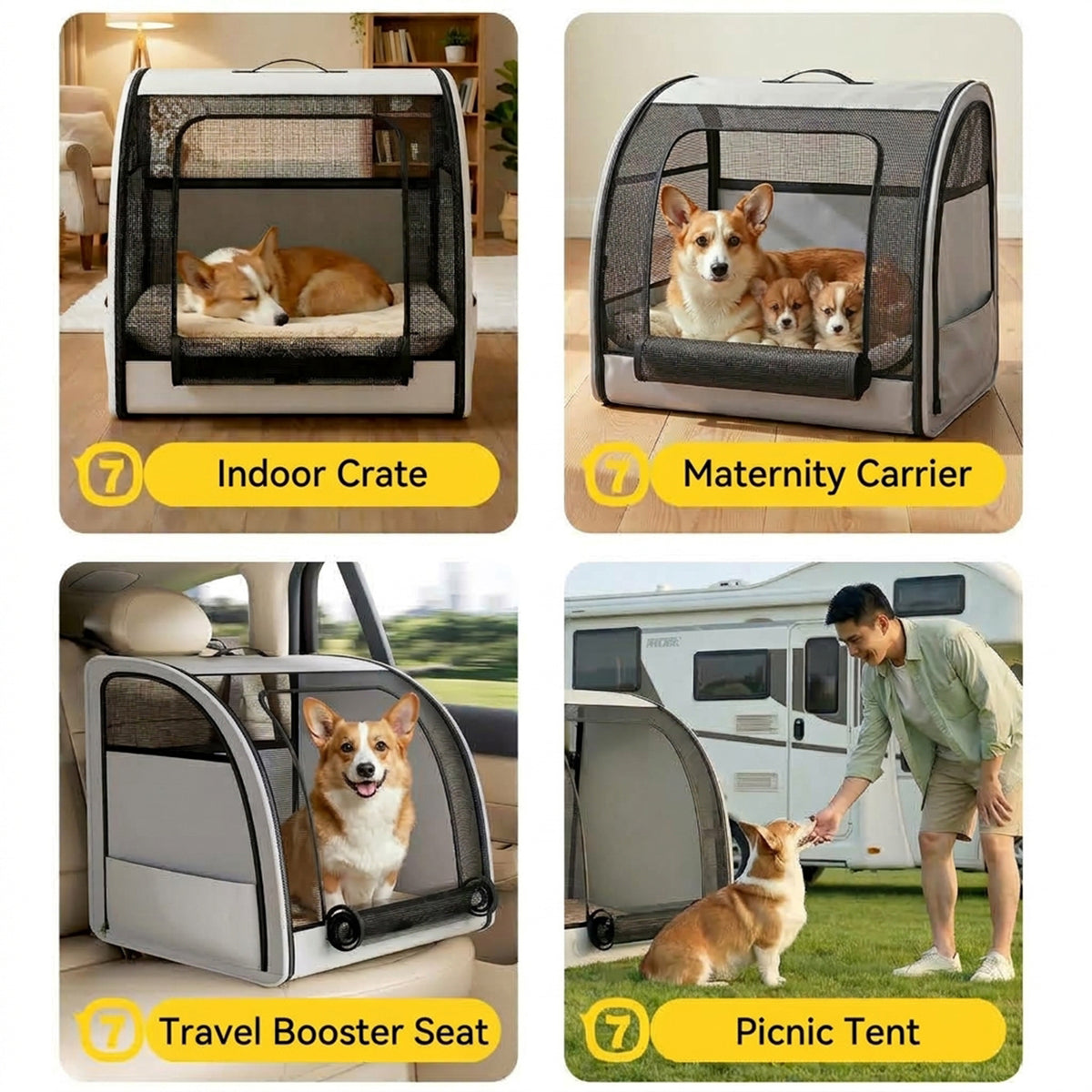 The Car Nest – Pet Car Seat & Travel Bed For Dogs & Cats.