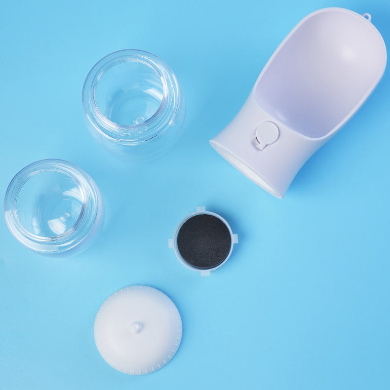 The Trail Flask – Portable 2-In-1 Pet Water & Food Bottle.