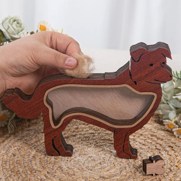 The Wooden Pet Hair Keepsake Box-Personalized Dog & Cat Fur Memory Box