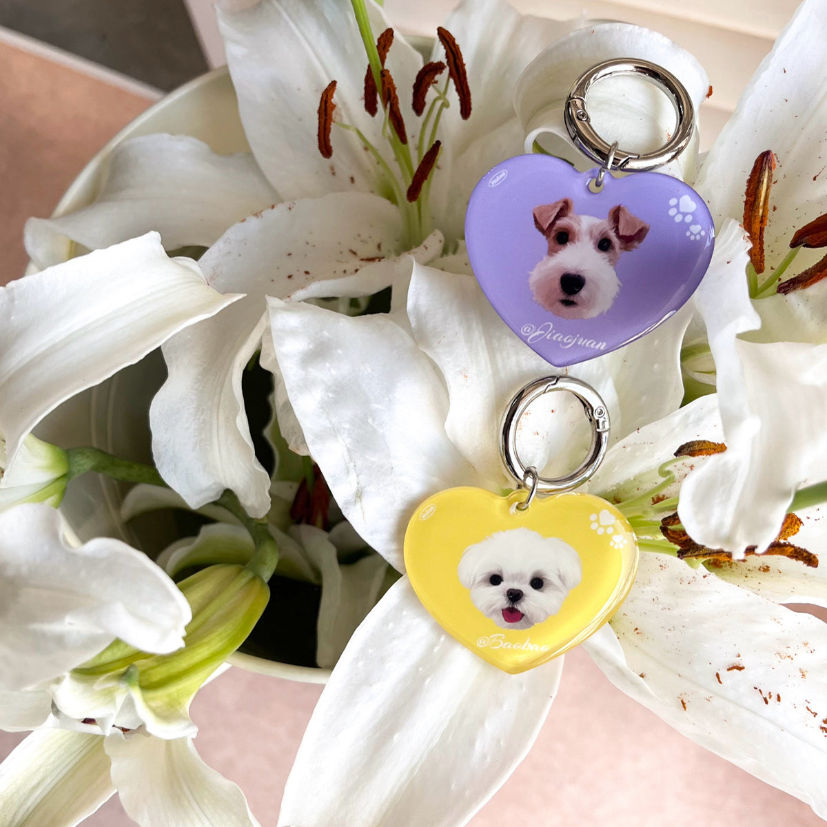 The ID Tag:Custom Dog & Cat Heart Charm