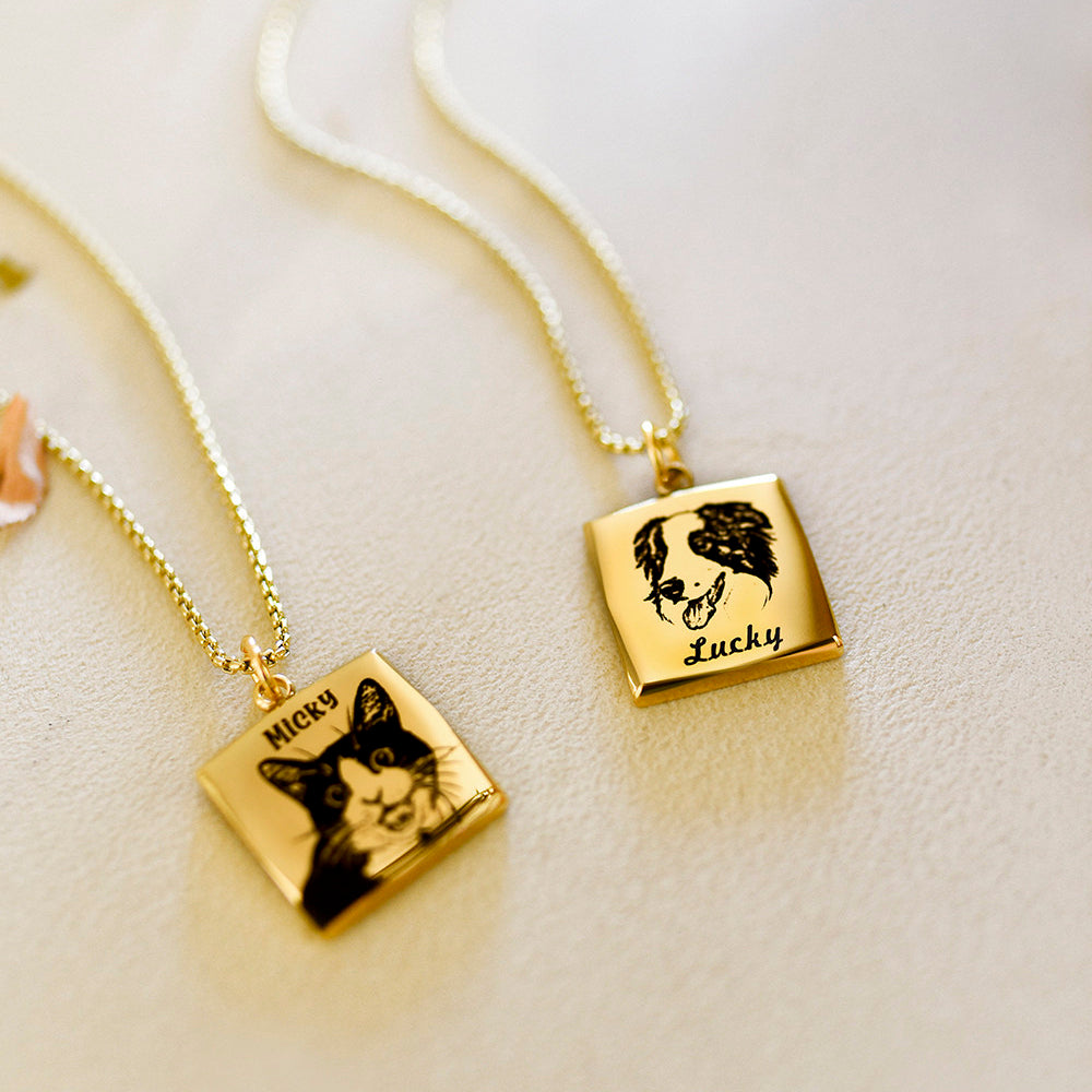 The Titanium Keepsake – Custom Pet Photo Pendant Necklace