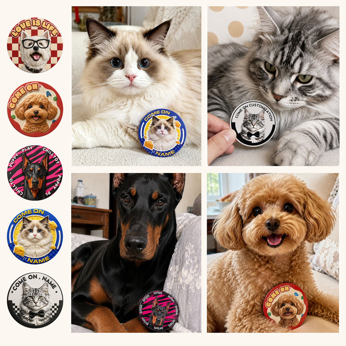 The Painted Relief – Custom Hand-Painted 3D Pet Fridge Magnet.