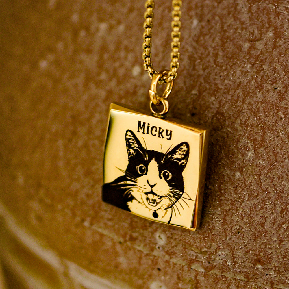 The Titanium Keepsake – Custom Pet Photo Pendant Necklace