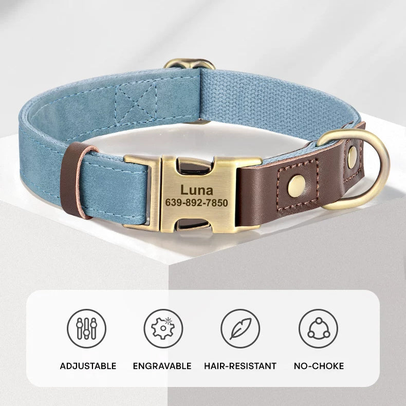 The Safe Keeper – Engraved Dog Collar with ID Tag