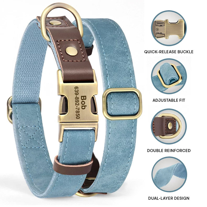 The Safe Keeper – Engraved Dog Collar with ID Tag