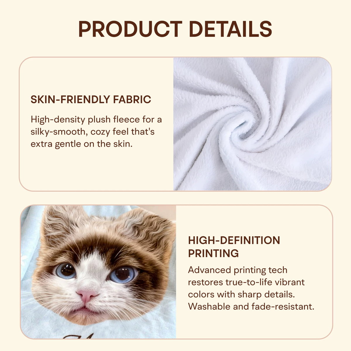 The Cozy Keepsake – Custom Pet Photo Blanket